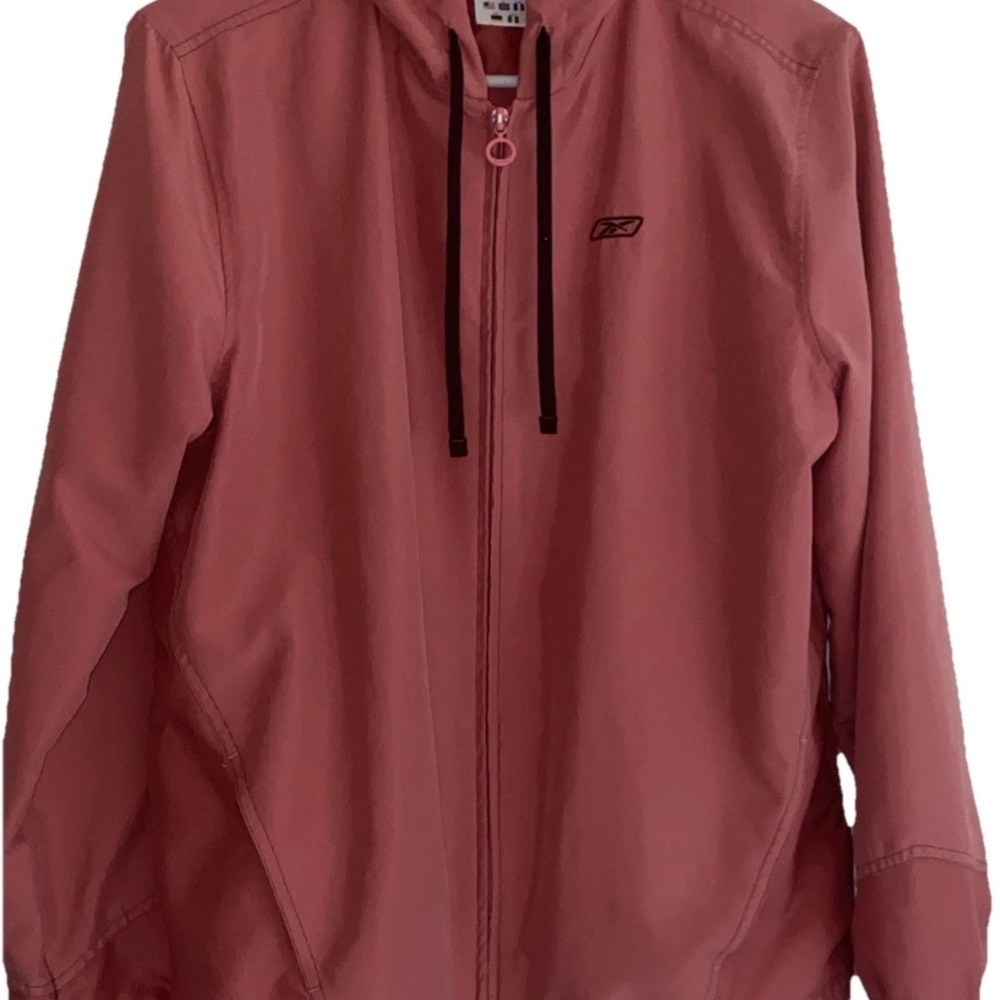 Reebok Women’s Full Zip Pink Hooded Windbreaker